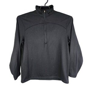 Mens Black Magellan Outdoors Pullover Sweatshirt 1/4 Zip Long Sleeve Mock Neck L